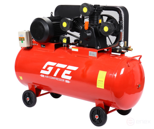 Pneumatic compressor 380V 7.5kW 10atm. 1000L/min. receiver-300L piston belt GTE