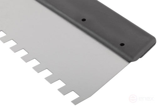 Шпатель фасадный нержавеющий зубчатый 350 мм / зуб 8 мм