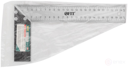 Угольник столярный, рифленая шкала, алюминиевое основание 250 мм