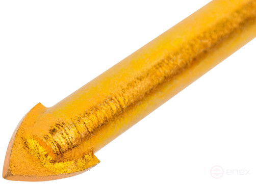 Сверло универсальное по кафелю, стеклу, керамограниту, бетону, кирпичу, трехгранный хвостовик, 10х80 мм