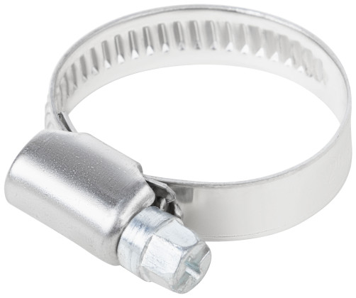 Хомут обжимной накатной, ширина 9 мм, нерж.сталь 20-32 мм