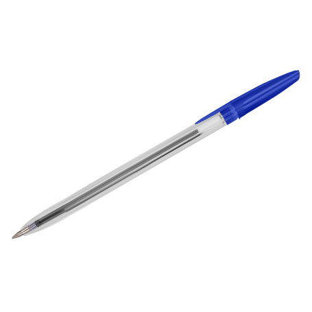 Ballpoint pen STAMM "111" blue, 0.7mm, transparent case