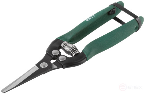 Секатор цветочный, режущие кромки внахлест, ПВХ накладки на ручки 180 мм