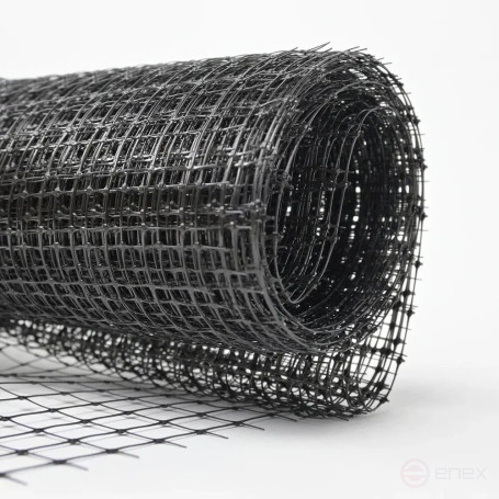 Rodent and mole net 25x2 m cell 15x15 mm Geoplastboard color black