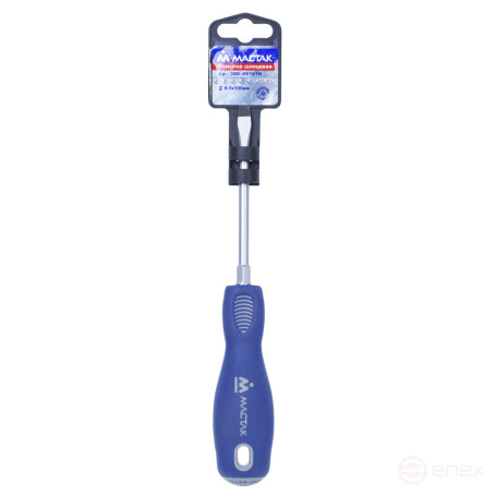 Slotted screwdriver 6.5 mm, 100 mm, holder MASTAK 040-65101H