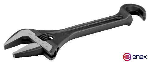 Ключ разводной с крюком, 10"