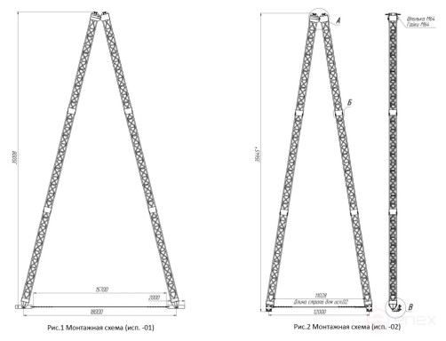 Mounting falling boom (A-shaped) MPS-35/3 MALIEN