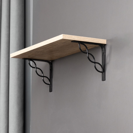 Полкодержатель мет. INFINITY 200*200*20*3, черный AKS