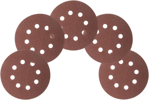 Grinding wheels with holes (Velcro), aluminum oxide, 125 mm, 5 pcs. P 60