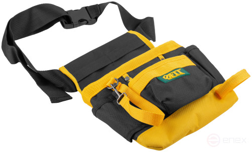 Пояс для инструмента одинарный, полиэстер, 7 отделений, 2 петли для инструмента