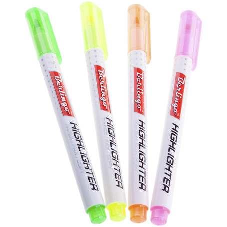 Set of text separators Berlingo "Textline HL420" 04 colors, 0.5-4 mm, European weight