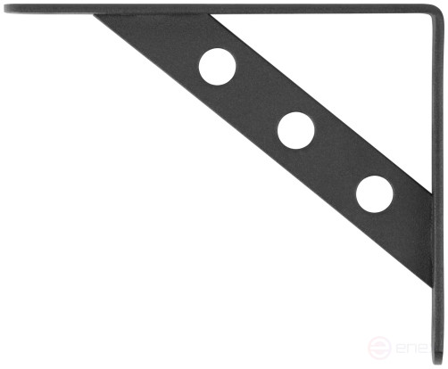 Уголок-кронштейн усиленный черный 150х125 мм