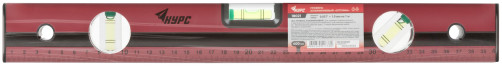 Optima level, 3 eyes, red body, milled working face, 400 mm scale