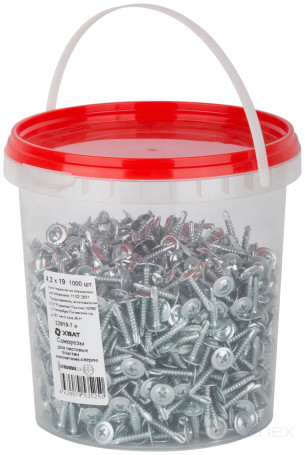 Self-tapping screws for sheet plates, drill bit 4.2 x 19 (packing Bucket 1000 pcs)