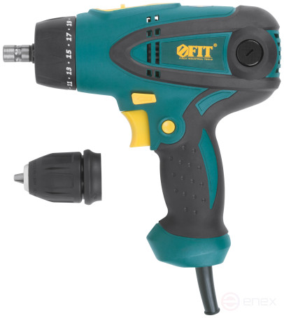 Electric drill-Screwdriver 280 W; 0-350/1100 rpm; BzP 10 mm; cut. incl.; 25 Nm; BS brushes; 1,4 kg; box