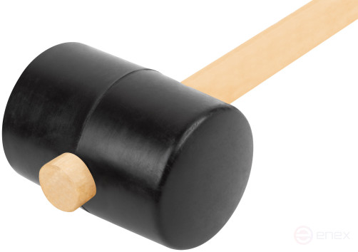 Rubber mallet, wooden handle 90 mm ( 1200 gr )