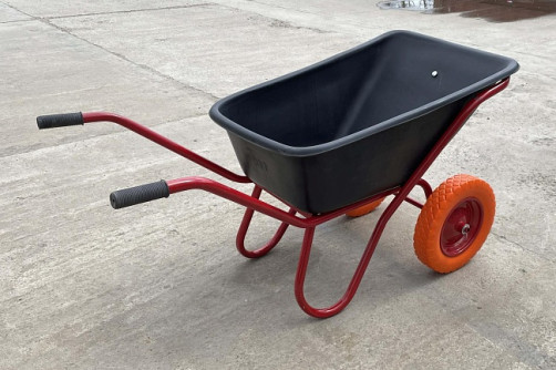 Industrialist 2-wheel anti-shock reinforced wheelbarrow, 110 liters (cast wheel)