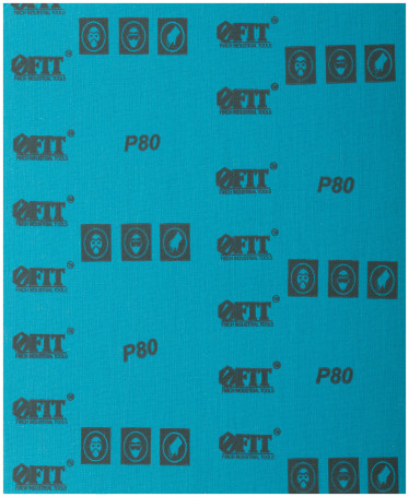 Листы шлифовальные водостойкие на тканевой основе, алюминий-оксидные, Профи 230х280 мм, 10 шт. Р 80