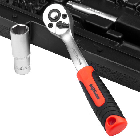 Набор инструментов AV Steel 72 предмета, 1/4, профессиональный