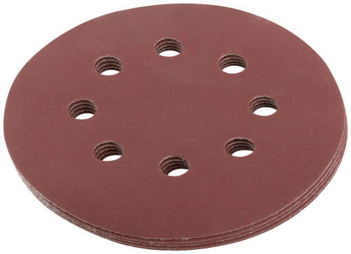 Grinding wheels with holes (Velcro), aluminum-oxide, 125 mm, 5 pcs. P 400
