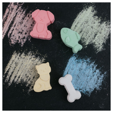 Мелки фигурные для асфальта Гамма "Малыш", ассорти, 16шт., пластиковое ведро