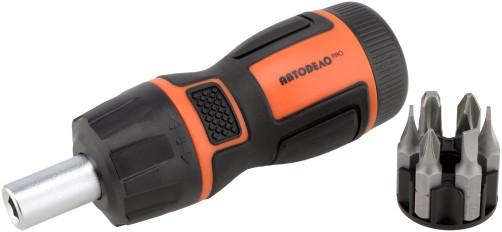 Set of 110mm ratchet screwdriver with replaceable inserts 7pr (blister) Avtodor PRO (36707)