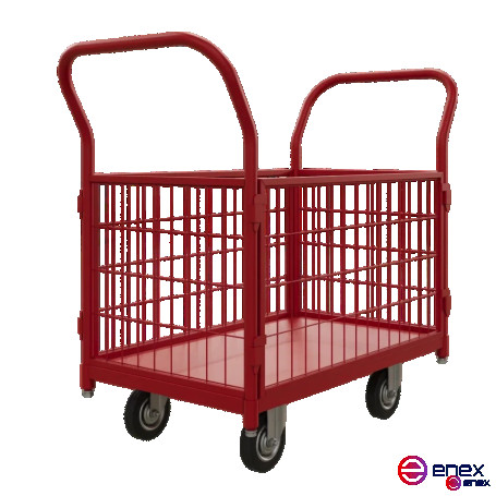 Тележка платформенная с бортами ТС 1 RT (500х800) колёса d 125