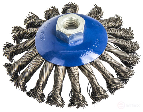 Кордщетка для МШУ радиальная с наклоном витая ПРАКТИКА 125 мм М14 (1шт.) блистер (032-508)