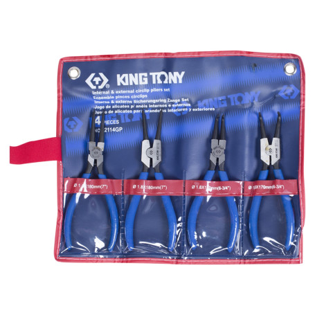 Set of locking ring pullers, 4 pieces KING TONY 42114GP