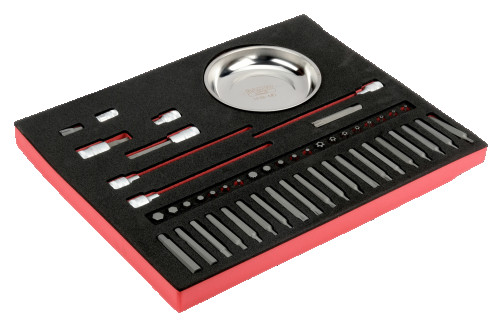 Fit&Go Set of end heads/bits with magnetic plate in the base, 50 items