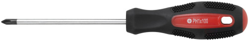 Screwdriver "Master", CrV steel, rubberized handle 5x100 mm PH1