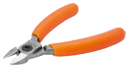Компактные бокорезы с овальной головкой и оранжевой ручкой из ПВХ, 130 мм
