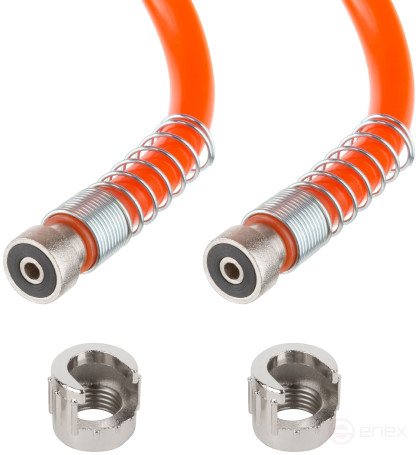 Extension hose with bayonet connectors, diameter 8x12 mm, 10 m