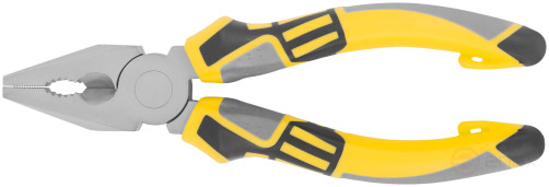 Плоскогубцы комбинированные "Смарт", трехцветные прорезиненные ручки, никелевое покрытие 160 мм