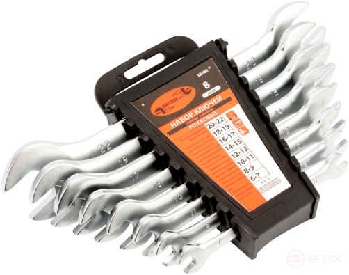 Набор рожковых ключей АвтоDело 8 шт.(холдер) (32080)