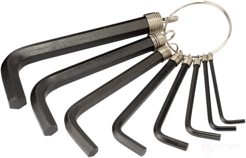 Набор Г-обр. шестигранников 8 пр. (2,0-10,0мм)(на кольце) BERIL