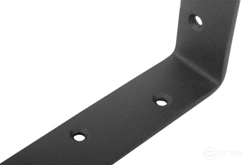 Corner bracket reinforced black 350x250 mm