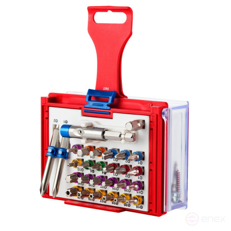 Набор вставок (бит) 1/4", PH, PZ, Hex, Torx, Slotted, 28 предметов МАСТАК 058-11028C