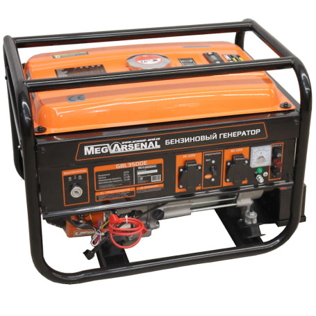 Генератор бензиновый MegArsenal GBL3500Е (3.5 / 3.2 кВТ; ручной + электростартер)
