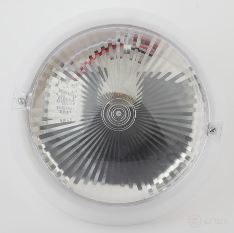 Светильник ЭРА НБП 06-60-101 с фото-шумовым датчиком Сириус IP54 E27 max 60Вт D220 круг призма акустический