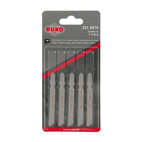 Пилки для электролобзиков RUKO 8010 HSS, 5 шт.