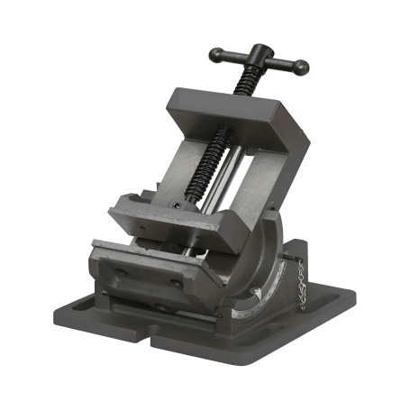 Globe machine vise for drilling machines L jaws 100 mm, QKD100 series