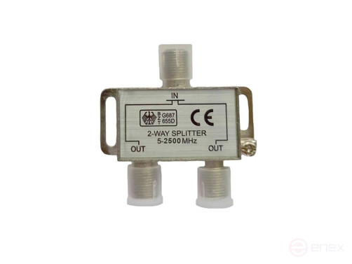 TV Ripo splitter (divider) in 2 directions for F connectors 5-2500 MHz