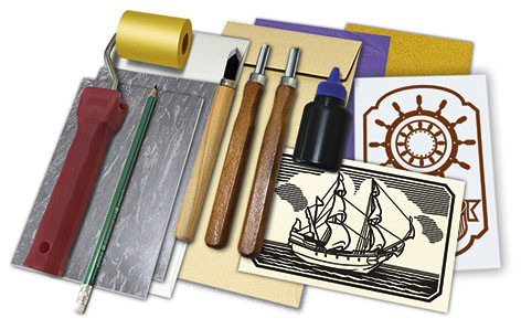 Набор для линогравюры 270х210х80 мм