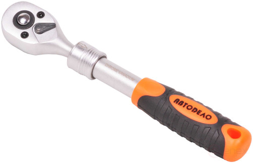 Трещотка 1/4"DR (телескопическая; L=140-190мм; 72 зубца; 5град) АвтоDело (39734)