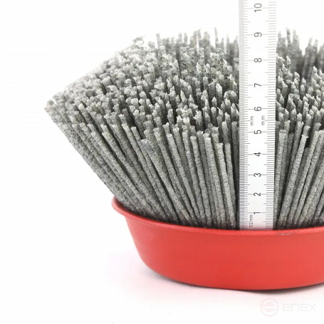 Щетка чашечная Д150*M14, ворс полимер-абразив P46 по дереву для УПМ УШМ (болгарка) (1-231)