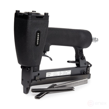 Пистолет скобозабивной для ротанга Hybest 425K (пневматический, скобы ротанг тип 400К 18Ga)