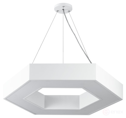 ERA Geometria LED Lamp SPO-123-W-40K-045 Hexagon 45W 4000K 2900Lm IP40 600*80 White Hanging Driver inside