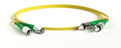 FC-D2-9-FC/AR-ST/AR-H-2M-LSZH-YL Патч-корд волоконно-оптический (шнур) SM 9/125 (OS2), FC/APC-ST/APC, 2.0 мм, duplex, LSZH, 2 м