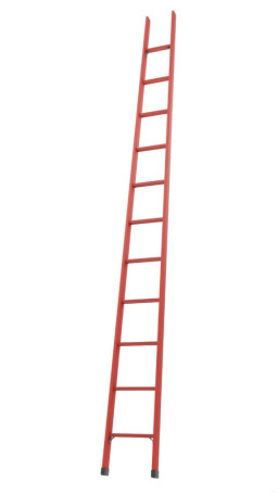 LSP-4.1AKM fiberglass ladder, abrasive coating of steps, hooks, metal end caps (Soft ground) h=4100mm, step 11